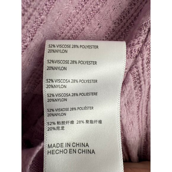 Urban Outfitters Lilac Ribbed Cropped Babydoll Peplum Long Sleeve Top size Small - Picture 6 of 7